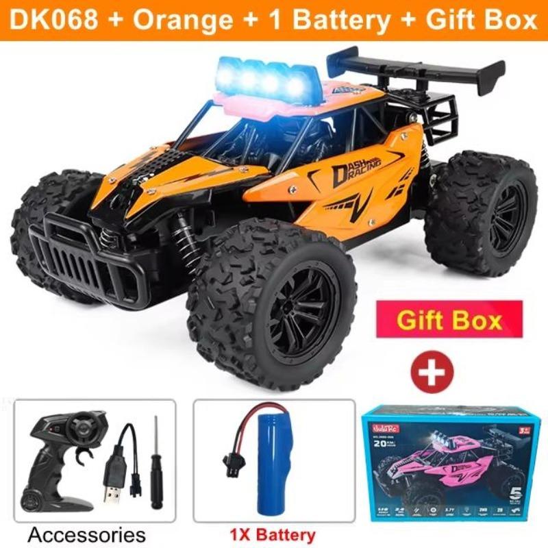 Remote Control Car RC Drift Racing 1:16 Vehicle Off Road Alloy 2.4G Radio High-Speed Trucks With LED Light Climbing Gift Kid Toy