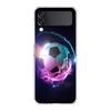 Football Sport Soccer Hard PC Phone Case For Samsung Galaxy Z Flip 4 5 6 Black Cover For Galaxy Z Flip 3 Foldable Shockproof Bag