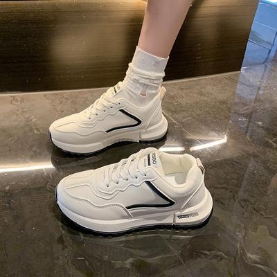 Forrest Gump Shoes Women's Thick Soles Increase In Height 2024 Spring and Autumn New Korean Version Fashion Casual Running Sports Little Whi