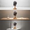 Velvet Mannequin Head Professional with Wooden Base Stable PinReceptive Hairpiece
