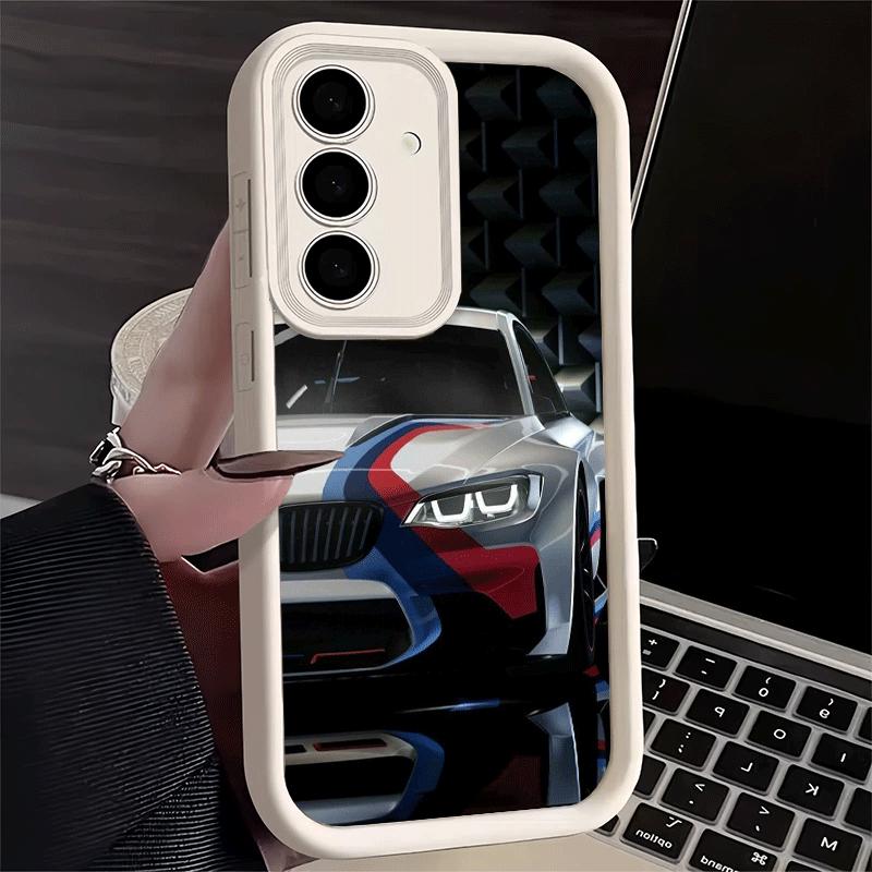 Handyhülle für Samsung Galaxy A17 A16 A15 A14 A13 Blau Rot Auto für B-Bmwes A56 A36 A26 A55 A35 A25 A54 A34 A24 A53 A33 A23 A07 A