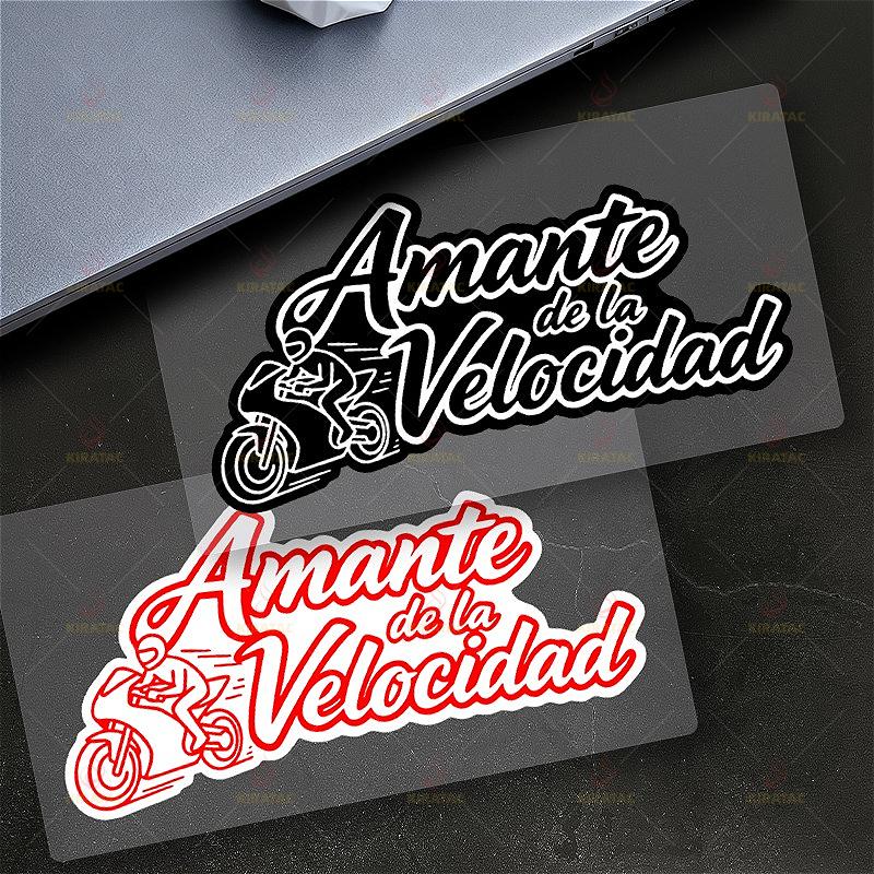 1pc Original Amante De La Velocidad Motorcycle Sticker for Motorcycle Fairing Tailbox Car Body Scooter Waterproof Vinyl Decals