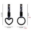 Car Hanging Decoration Heart Shape Auto Japanese Style Interior Pull ring Universal Charm Loop Automobile Accessories