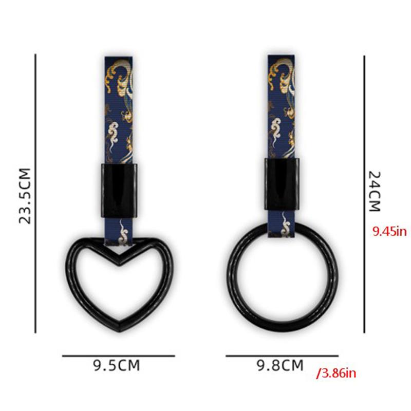 Car Hanging Decoration Heart Shape Auto Japanese Style Interior Pull ring Universal Charm Loop Automobile Accessories