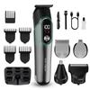 Cross-Border 5-in-1 Digital Hair Clipper Set: Electric, Adjustable, Multi-Function Shaver with Carving Feature