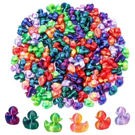 100 stk 3D-printede Mini Andefigurer Realistisk Design DIY Håndverk Mini Andefigur Eventyrhage Dekorasjon