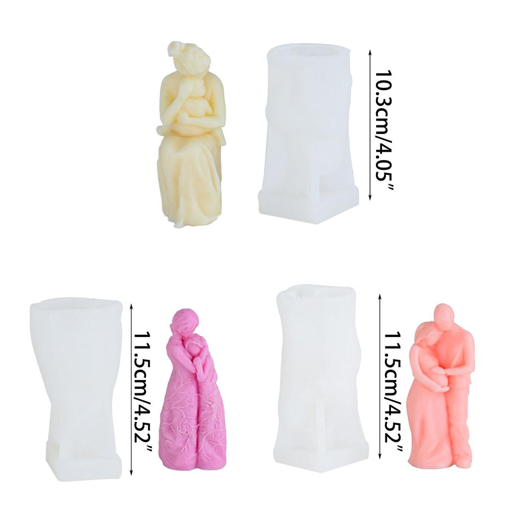 Rodiny Scalpture Forma na svíčku pro DIY svíčky, sádrové ozdoby, vánoční dárek, domácí dekorace, forma pro odlévání epoxidové pryskyřice