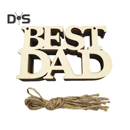 

5/10 шт. Деревянное украшение «Лучшая мама», деревянные фигурки «Лучший папа», незаконченные подвесные украшения для Дня матери, Дня отца, подарки своими руками A