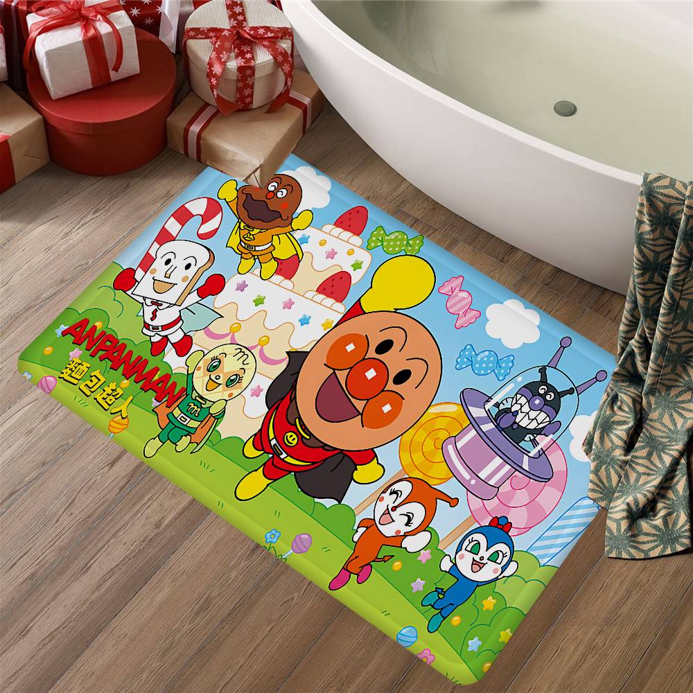 Classic Anime A-Anpanman-Cartoon Kitchen Mat Kids Room Bedroom Decoration Balcony Anti-Slip Doormat Living Room Alfombra