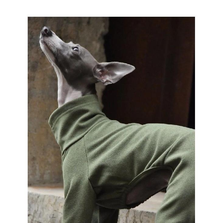 Fahison Whippet Italian Greyhound Clothing Luxury Cotton Dog Jammies Winter Warm Turtleneck Stretch Pet Clothes