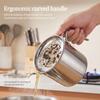 1.8 L /61 oz Fat Container Stainless Steel Oil Strainer Pot Container Jug with Filter Grease Fat Storage Can for Kitchen Cooking