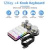 12 Keys 3/4 Knobs Bluetooth Keyboard RGB Copy Paste Photoshop Mini Gaming Keypad Hot-swap Mechanical Gaming Keyboard Red Switch