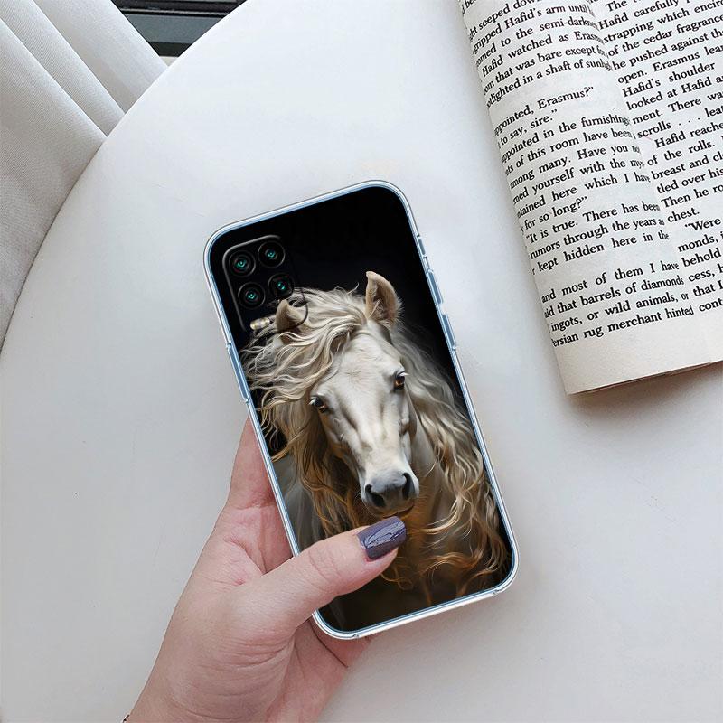 Fine Horse Transparent Phone Case for Motorola Moto Edge Plus G200 G23 E13 E15 E20 E30 G62 G71 G72 G75 G24 G15 Power