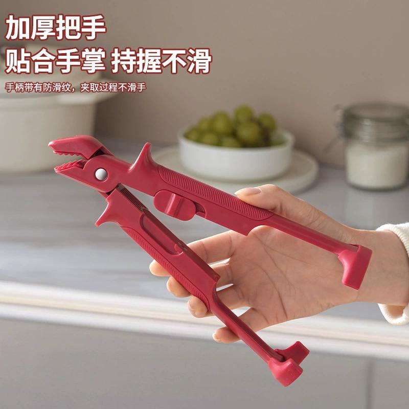 

Pinza de cocina antideslizante de silicona resistente al calor para platos y bandejas de horno