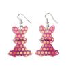 Easter Acrylic Rabbit & Carrot Dangle Earrings for Women - Cute Cartoon Design