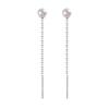Elegant 925 Sterling Silver Pearl Tassel Dangle Earrings for Women - 2024 Summer