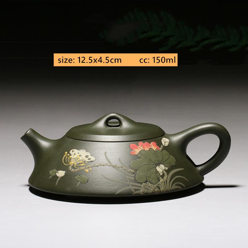 150ml Purple Clay Tea Pot Handmade Beauty Stone Scoop Kettle Raw Ore Dahongpao Filter Teaware Zisha Tea Set
