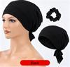 Bamboo Fiber Sleep Bonnet, Double-Layer Adjustable Satin Hair Cap, Breathable Large Size Hair Bonnet, Soft No-Brim Night Cap