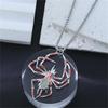 3D Uv Glow In The Dark Spider Necklace, Gothic Hip Hop Alloy Insect Halloween Goth Accessory