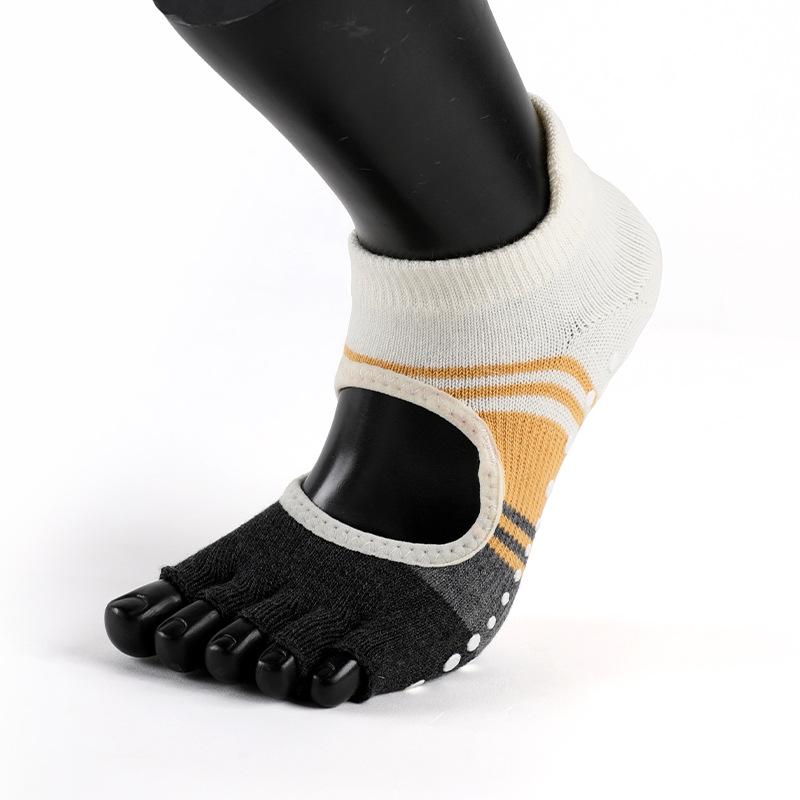 MEIKAN Five-Finger Non-Slip Yoga & Pilates Socks 35-38