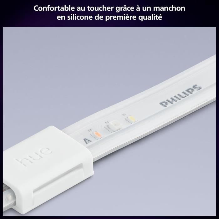 Ruban connecté - philips hue - solo lightstrip - 5 m - blanc - led intégrée