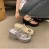 2025 Sommer Plateau Keilabsatz Damen Flip Flop Mode Zehensteg Pantoletten Schuhe Strandurlaub Weibliche Slides