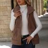 Women's Clothing, Autumn and Winter New Styles, Cardigan, Zipper, Loose Fit, Pocket Jacket, Double-sided Plush, Vest, Winter Warm Inner Layer