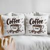 Coffee Time Pattern Decorative Cushions Pillowcase Polyester Cushion Cover Throw Pillow Sofa Decoration Pillowcover Home Decor
