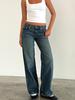 Jeans dritti in denim da donna di alta qualità europei e americani