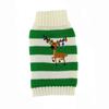 Cat Pet Puppy Dog Sweater Striped Knit Crocheted Christmas Reindeer Coat Clothes