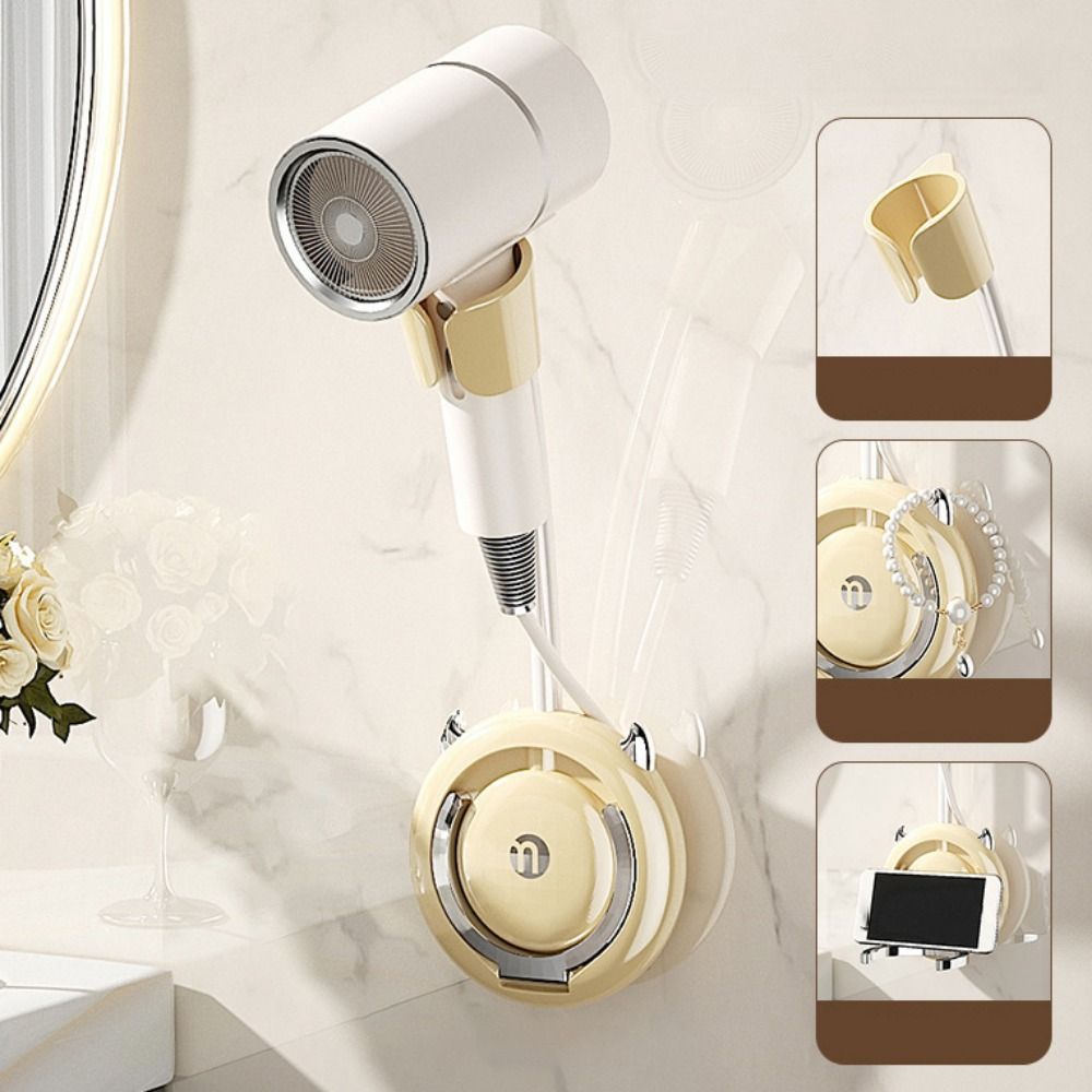 Moisture-proof Hair Dryer Fixer 360° Adjustable Bathroom Storage Rack Hair Dryer Organizer  Travel
