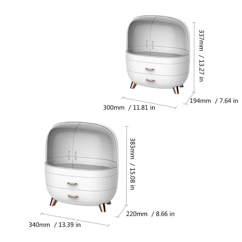 Scatola portaoggetti cosmetici con cassetti Organizer per trucco in plastica per camera da letto o bagno Strumento efficiente per la gestione dello spazio