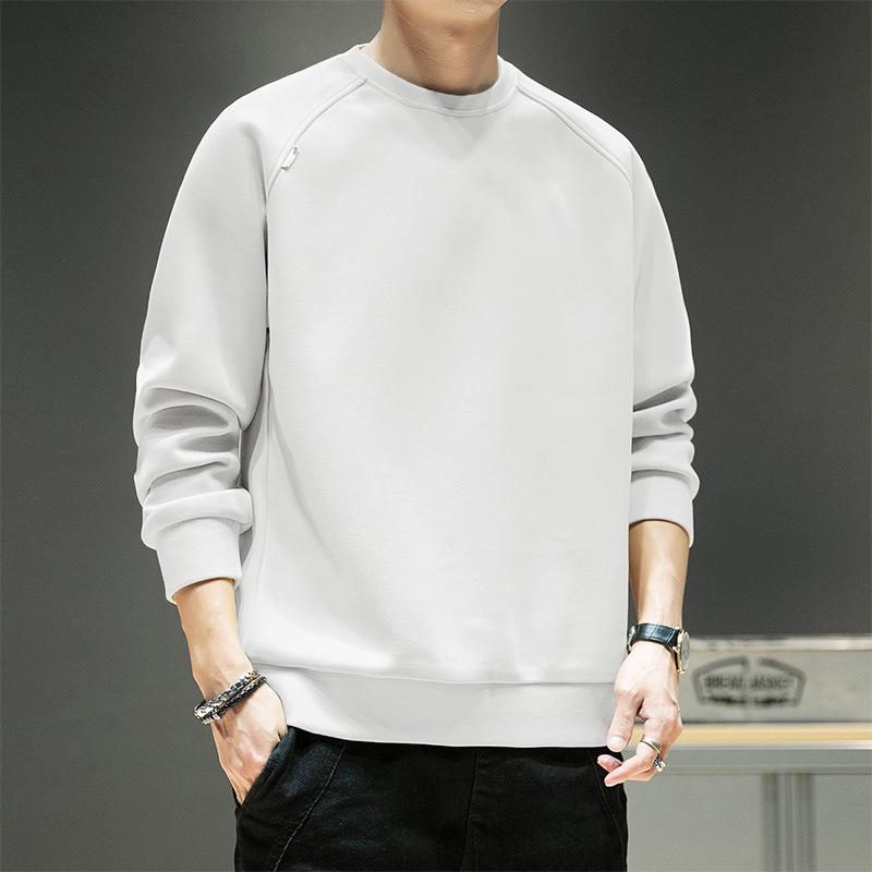 

Men s Plus Size Business Fleece Sweatshirt - Casual Long Sleeve, Autumn/Winter Dad s Wear 5XL