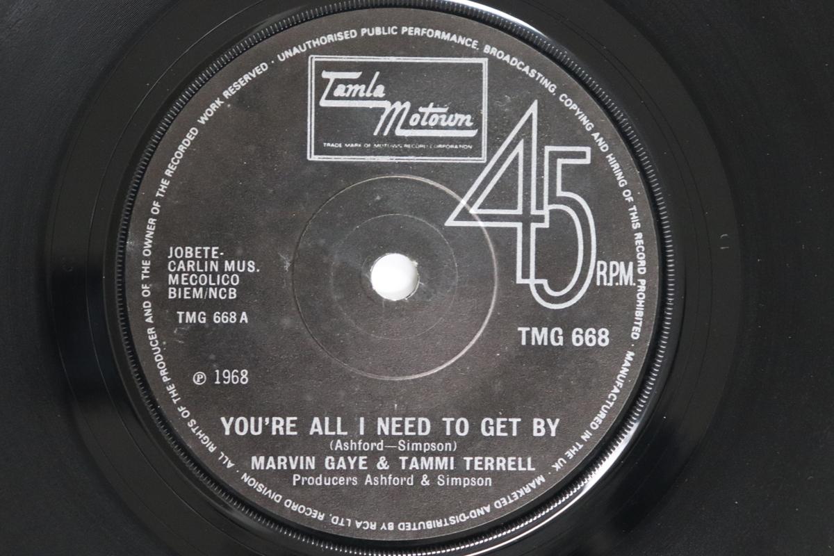 

7inch Record MARVIN GAYE, TAMMI TERRELL - You re All I Need To Get By / Two C TMG668 TAMLA MOTOWN UK Soul/Funk Used