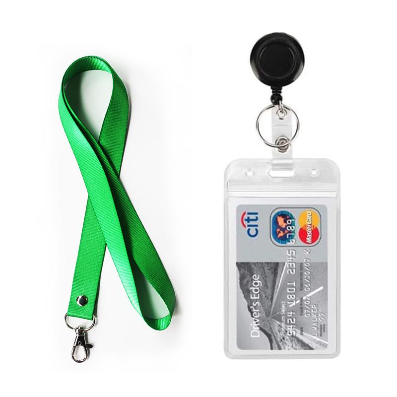 Name Card Holder Keychain Staff Accessories Badges Set Lanyard ID Card Holder Neck Strap Business Card Holde Key Holder Landyard