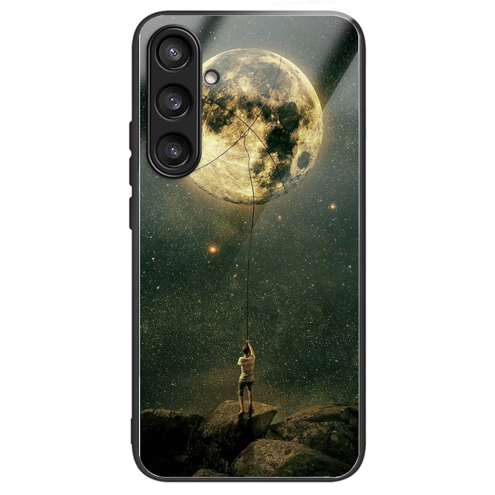 For Samsung Galaxy S24 Tempered Glass+TPU Case Pattern Printing Phone Cover