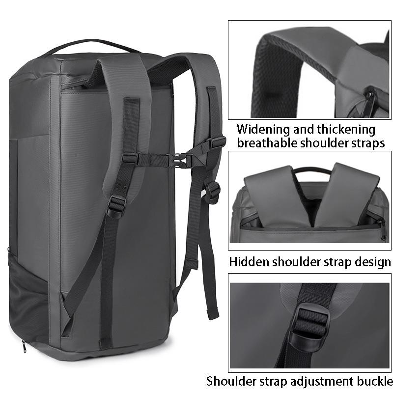 Men's High-End Wear-Resistant Insulated Travel Fitness Bag with Wet/Dry Separation