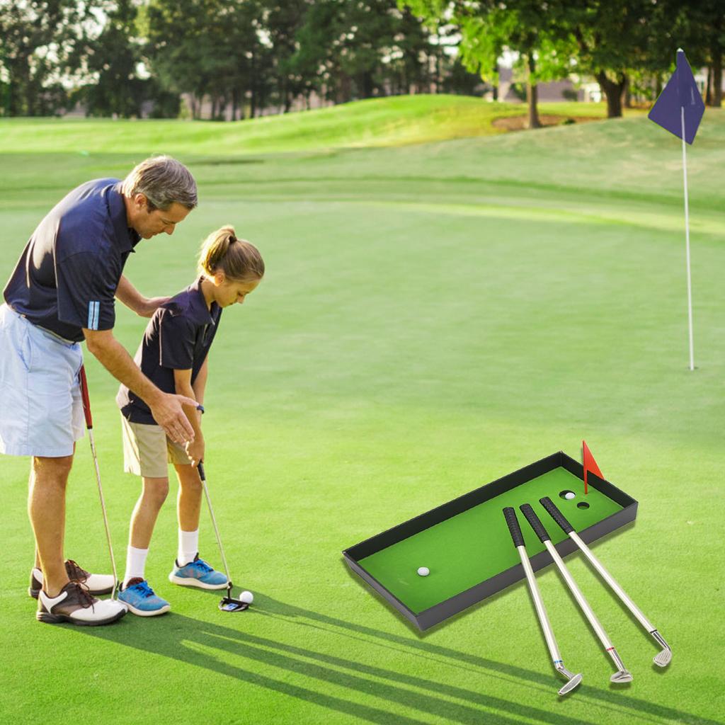 Golf Pen Gift Set Including Mini Golf Ballpoint Pen Flag Storage Box for Golfer Fans