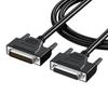 High Flexibility DB44 Male To Female/Male Connectors Cable, Shielded Serial Port Cord 26AWG Data Cable