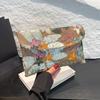 Embroidery Evening Bags Sequins Bling Clutch Bag Straw Envelope Bag Floral Pattern Handbag Wedding Party Cotton and Linen Wallet