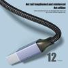 Type-C/Usb To Usb B 2.0 Printer Cable Braided High Speed Data Transfer Cord For Laptop Scanner