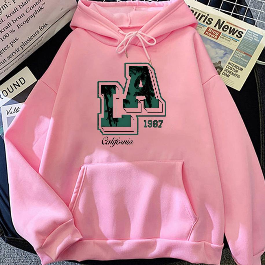 LA 1987 California Commemorative Printed Pattern Hoodies