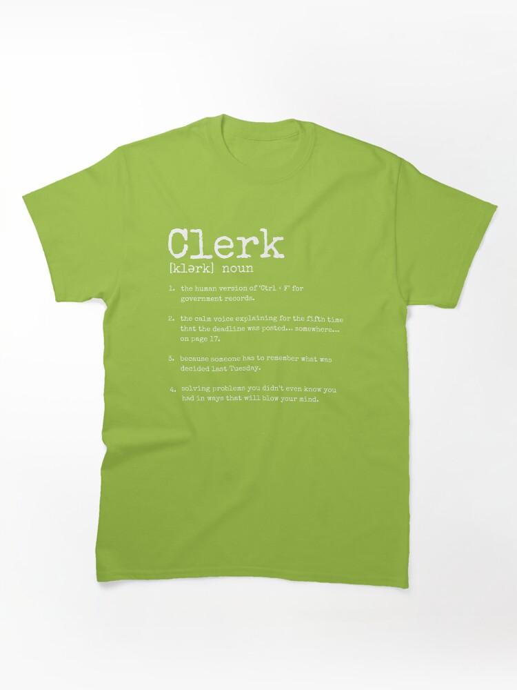 Clerks Clerk Definition in white Classic T-Shirt