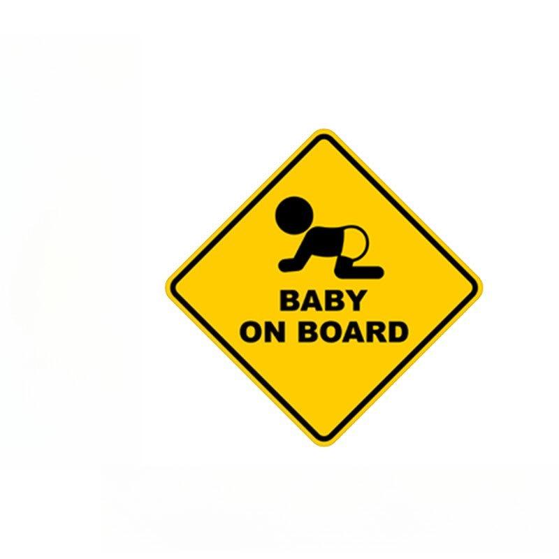 Funny Baby On Board Car Decal - Cartoon Infant Bottle Style, Easy-to-Apply Waterproof Sticker, Car Window Safety Reminder
