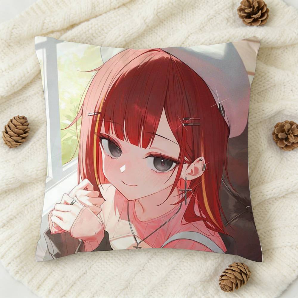 A-Akane Lize Singer Double-Sided Printed Square Decorative Cushion Cover For Sofa Living Room Home Decor