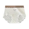 Women's Summer Cotton Jacquard Print 10A Bacteri Resistant Mid Waist Breathable Briefs
