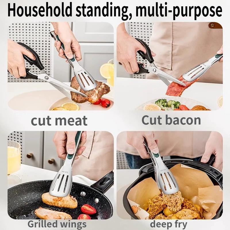 304 stainless steel food clip, anti scald design, easy to clean, barbecue clip, bread, barbecue, salad specific cooking tool