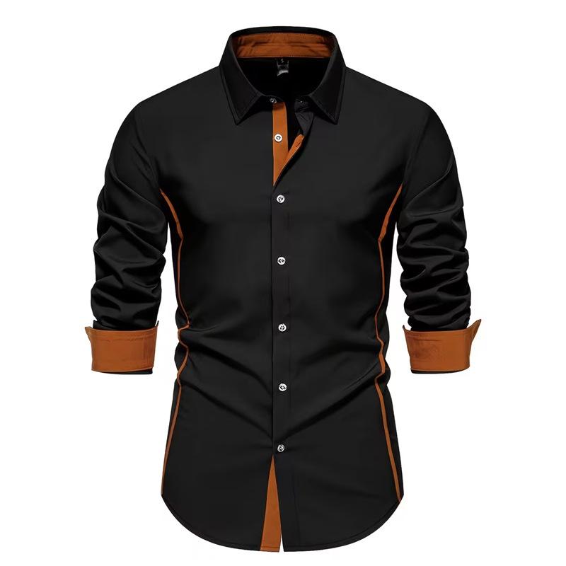 Spring And Autumn Men'S Long Sleeve Shirt