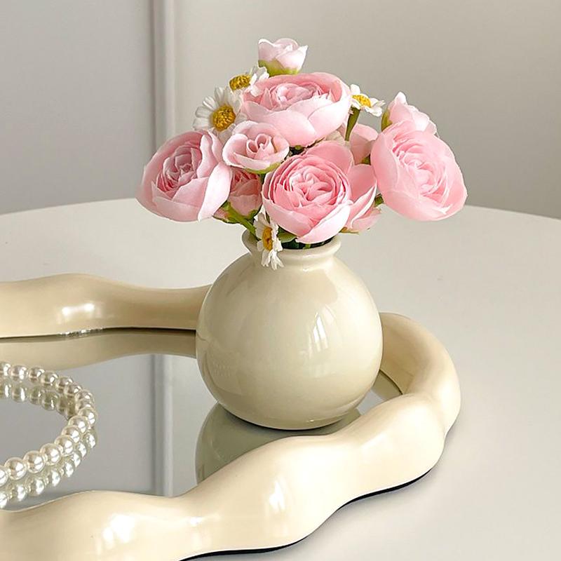 1 Set Artificial Plant Scenery Photography Prop Home Decoration Elegant Simulated Potted Plants Artistic Multi-Color