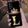 Letter M L E T K J I U Funda For Samsung Galaxy A56 A55 A36 A26 A16 A54 A52 A72 A35 A34 A25 A21S A14 A06 Case Soft Phone Cover